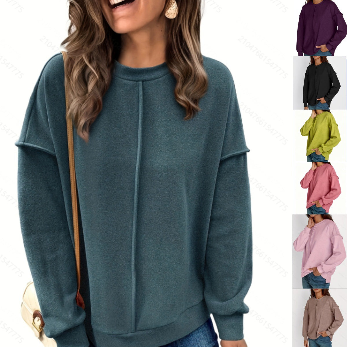 Casual Loose Fit Knit Sweater - image 2