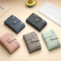 Women's Small Bifold Wallet with Snap Closure, Slim Card Holder with ID Window - image 1
