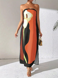 Elegant Print Slit  Dress For Women - image 6