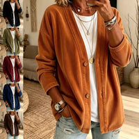 Women's Loose Button Casual Jacket - image 1
