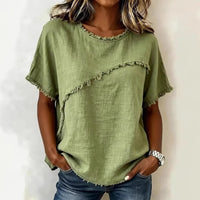Women's Round-Neck Casual Loose Short-Sleeve Top - image 3