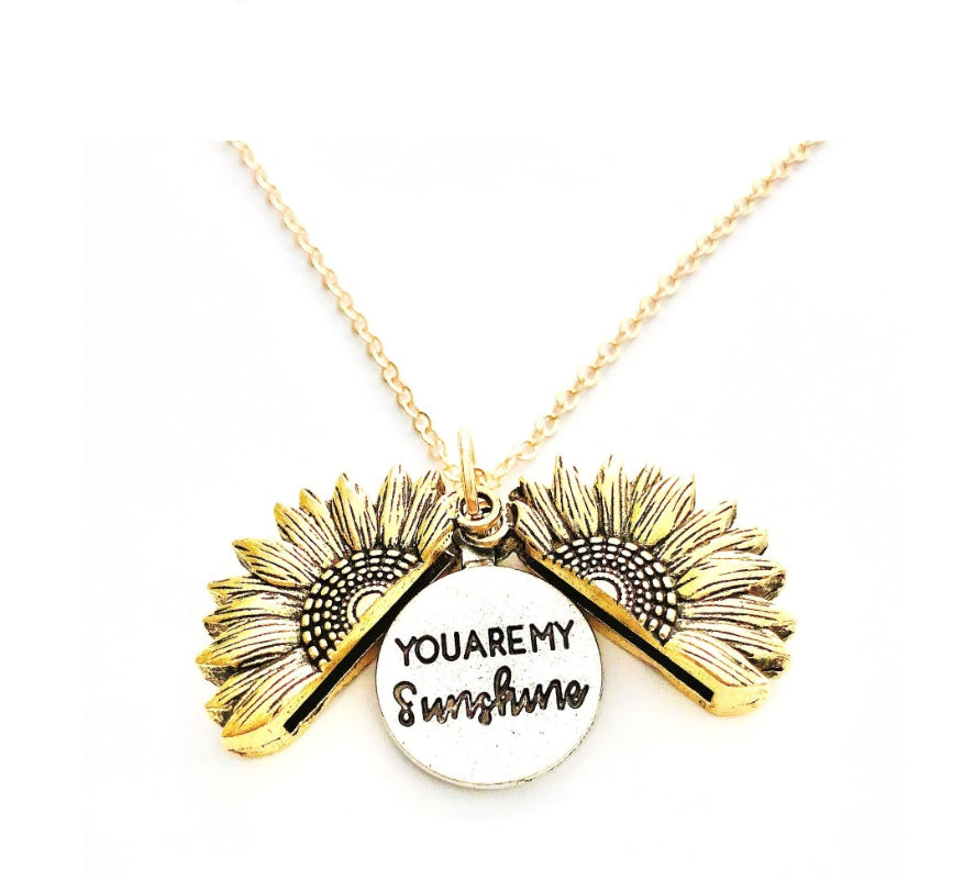 Collar relicario de girasol You Are My Sunshine - image 6