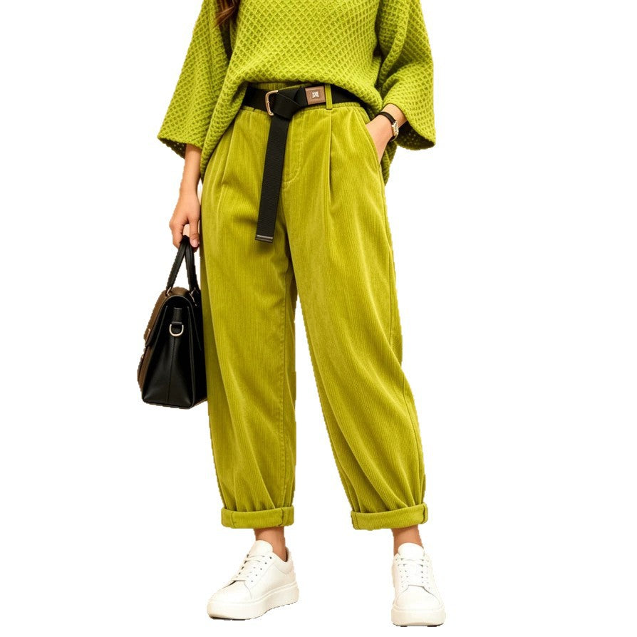 Plus Size Corduroy Casual Trousers - image 5