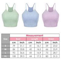 Women's 3 Pack Ribbed Crop Tank Tops, Sleeveless Round Neck Basic Cami Crop Tops - image 3