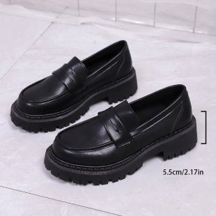 Women's Thick Sole Casual Leather Shoes