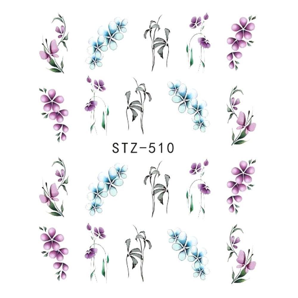 Butterfly Flower Water Transfer Nail Decals - image 9
