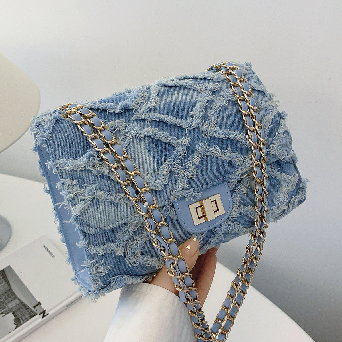 Denim Crossbody Bag