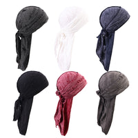 Retro Distressed Denim Ribbon Hat - image 2
