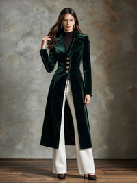 Retro Velvet Belted Waist Coat - image 8