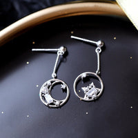 Star & Moon Zircon Earrings - image 5