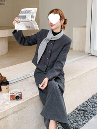 Women's French Style Wool Skirt Suit - image 3