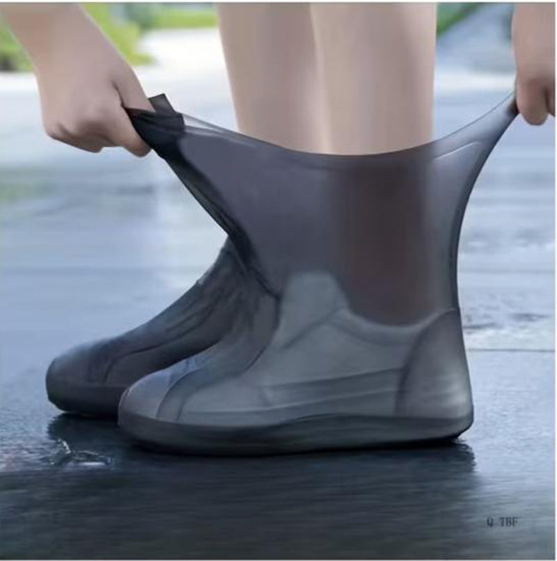 3 Pairs One Size Thickened Latex Silicone Shoe Covers, Waterproof Rain Overshoes - image 3