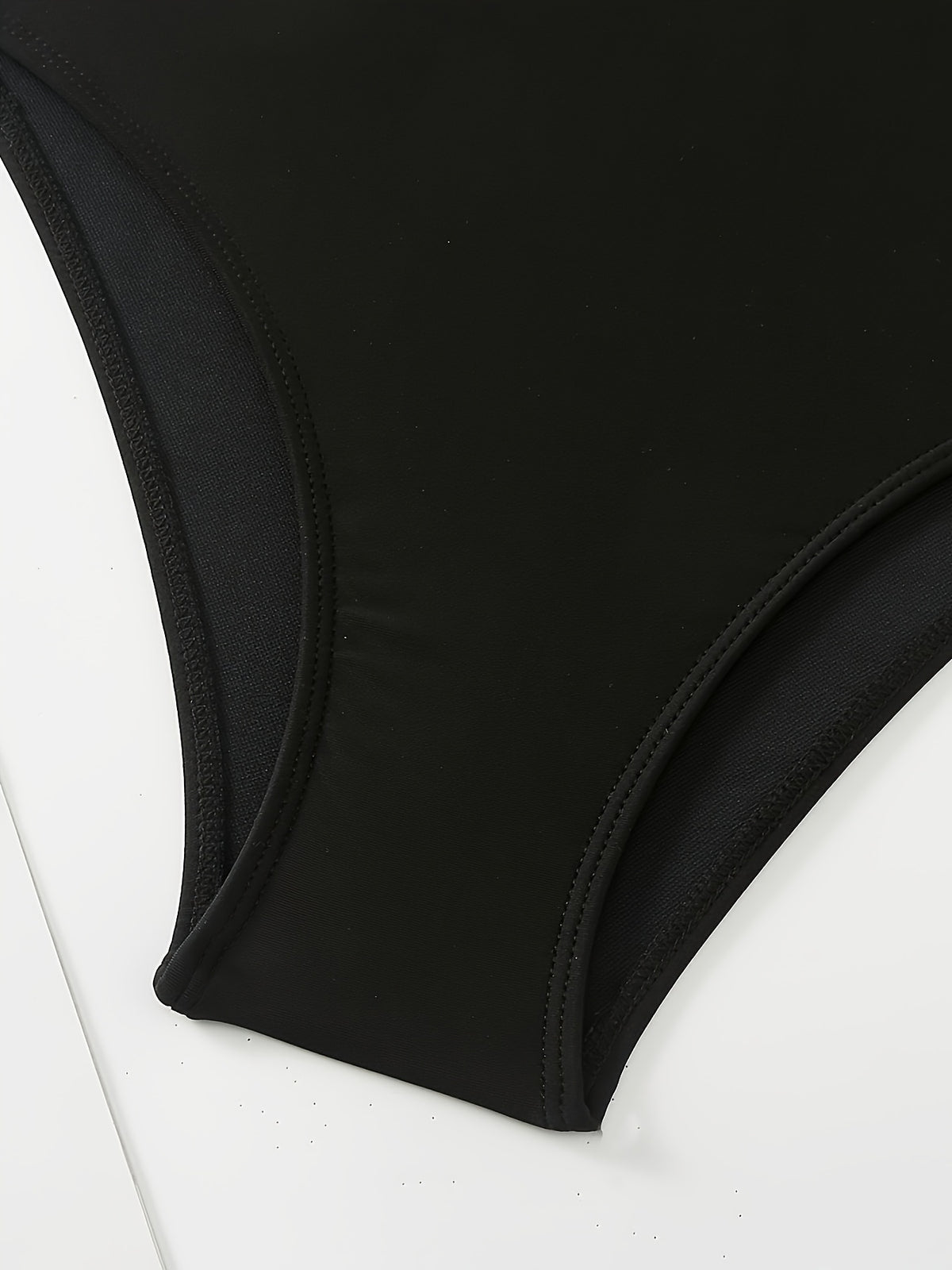 Black One-Piece Swimsuit with Printed Sarong - image 2