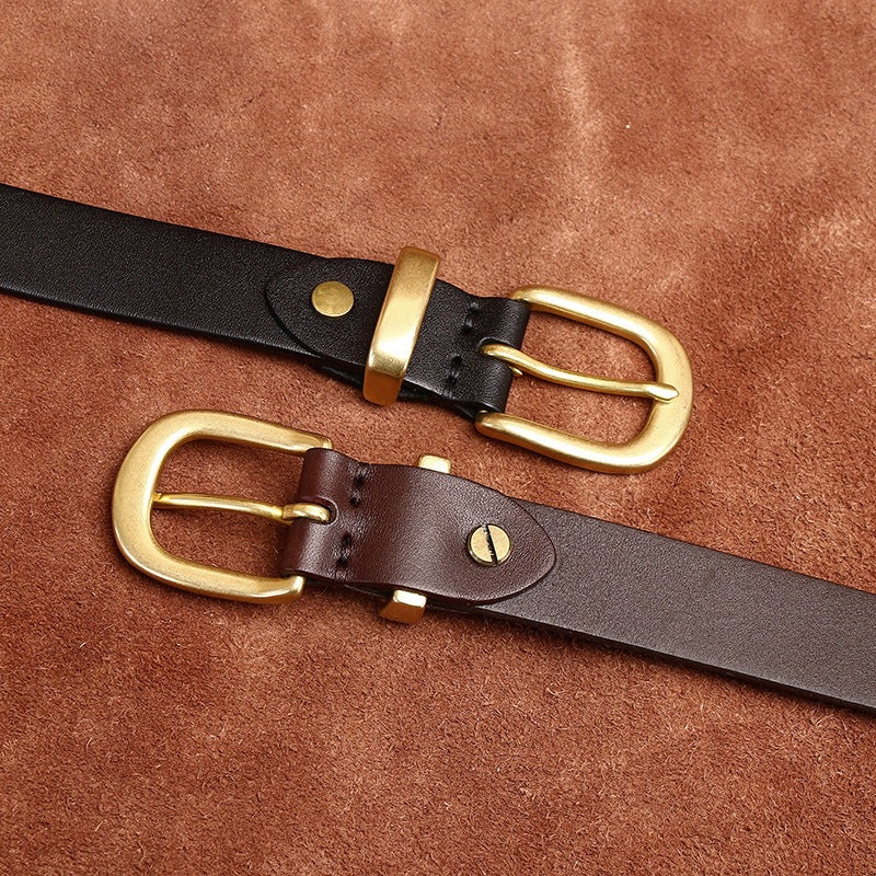 Women's Minimalist Genuine Leather Belt - image 4