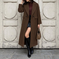 Women's Retro Long Wool Coat - image 1