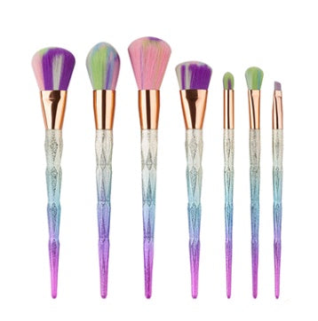 7-Piece Diamond Handle Makeup Brush Set