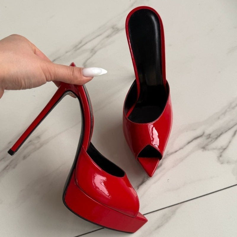 Pointed Toe Platform Stiletto Sandals - image 2