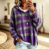Loose-fit Drop-shoulder Drawstring Pullover Sweater - image 2