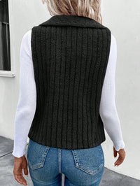 Waterfall Collar Open Front Vest Coat - image 7