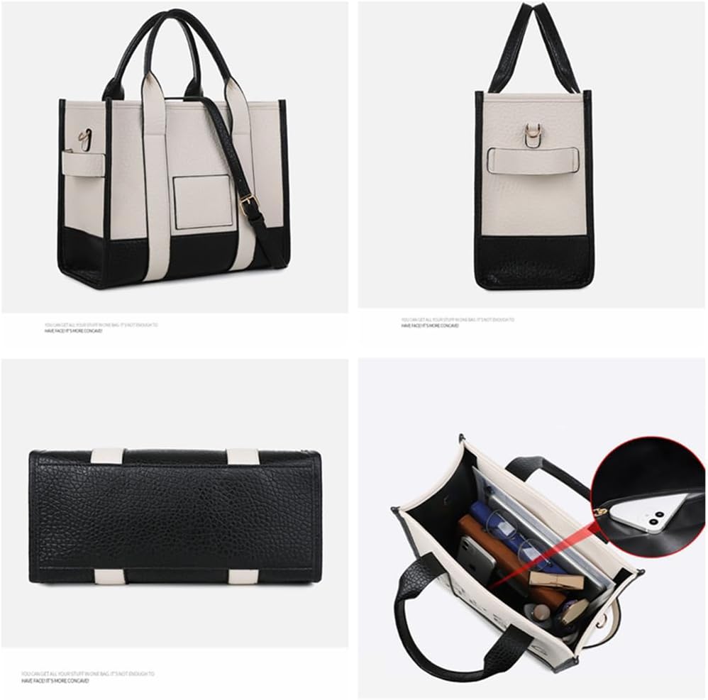 Tote Bags For Women Handbag Tote Purse With Zipper PU Leather/Denim Crossbody Bag Shoulder Bag For Office - image 5