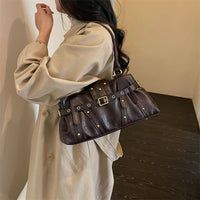 Rivet Belt Buckle Shoulder Bag - image 2