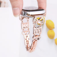 Bow Rhinestone Metal Band Compatible with Apple Watch - image 1