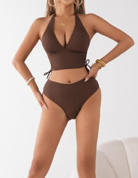 Brown Halter Bikini Set - image 5