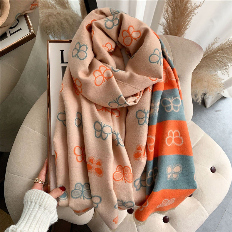 Double-sided Artificial Cashmere Scarf Thickened - image 7