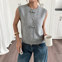Sleeveless Sweater Vest with Bow - image 1