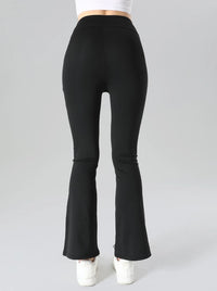 4pcs High-Waisted Flare Sharkskin Leggings Slim Fit, Lightweight & Sculpting Yoga Pants - image 5