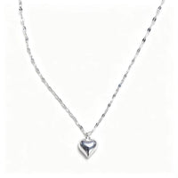 Silver Plated Heart Pendant Choker Necklace - image 3