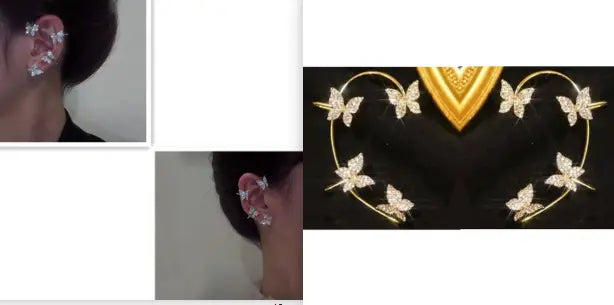 Butterfly Ear Cuff & Hook Earrings - image 3