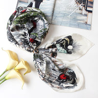 Sweet Floral Silk Scarf - image 6