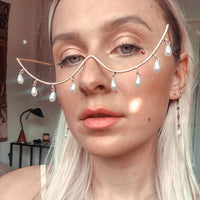 Pearl Teardrop Glasses Frame (No Lenses) - image 5