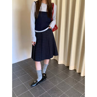 Plaid Pleated Midi Skirt - image 4
