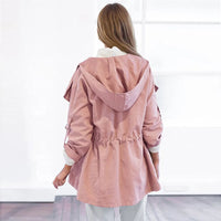 Women's Lightweight Hooded Open Front Trench Coat - image 2