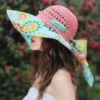 Green Straw Beach Sun Hat - image 9