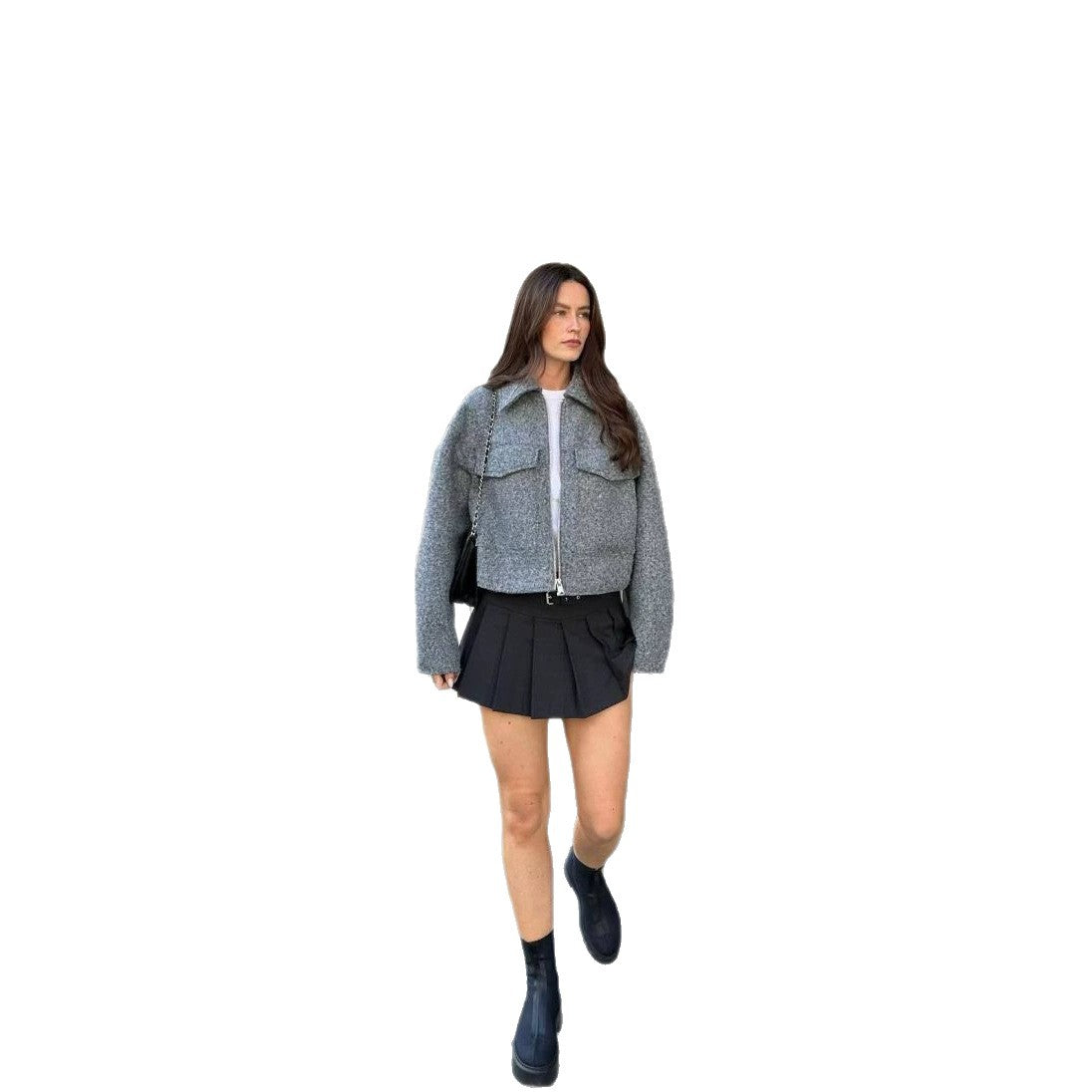 Classic Short Textured Coat - image 5