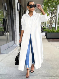 Long-sleeved Casual Shirts And Dresses With Multiple Wear Methods - image 1