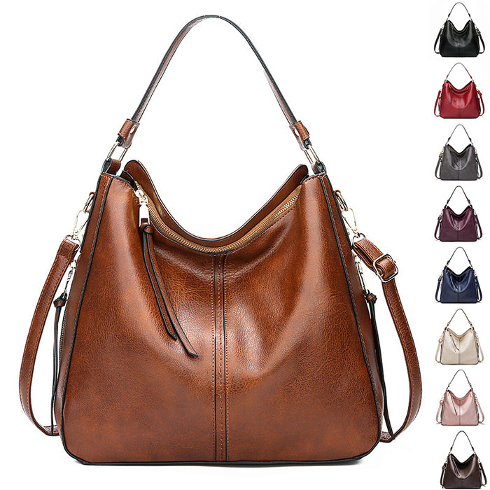 Zipper Bucket Hobo Bag