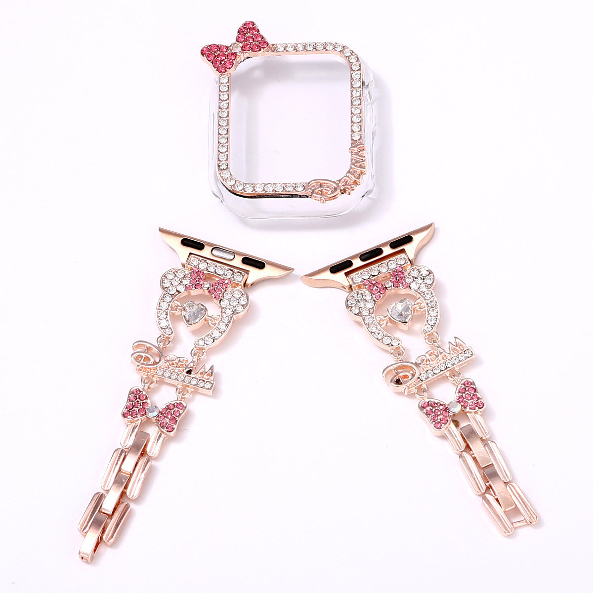 Hearts Rhinestone Metal Band Compatible with Apple Watch - image 8