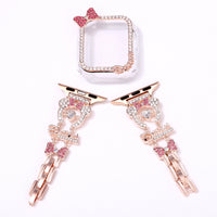 Hearts Rhinestone Metal Band Compatible with Apple Watch - image 8