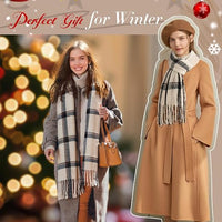 Women's Winter Scarf, Long Oversized Plaid Blanket Shawl Wrap For Cold Weather - image 3