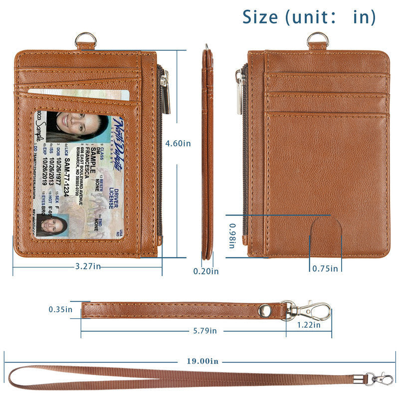 Faux Leather Zip Multi-Card Holder - image 3