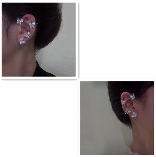Butterfly Ear Cuff & Hook Earrings