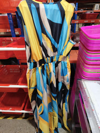 Women's Floral Print Deep V-Neck Sleeveless Wrap Maxi Dress with Cinched Waist - image 7
