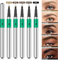 Microblading Eyebrow Pen,Waterproof Eye Brow Pen With 4-Fork-Tip Liquid Brow Pen For Natural Looking Defined - image 3