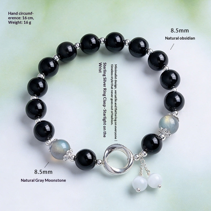 Cat Eye Stone Bead Bracelet - image 3