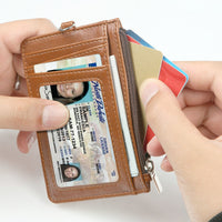 Faux Leather Zip Multi-Card Holder - image 1