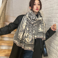 Female Versatile Fashion Thickened Warm Cashmere Scarf - image 3